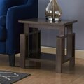 Sintechno 22 x 22 x 19.75 in. Contemporary Shelf End Table, Brown S-ID192627ET